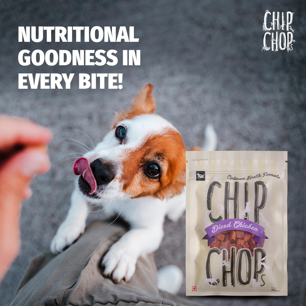 Chip Chops Diced Chicken Dog Treats.