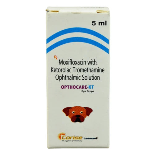 Corise Opthocare KT Eye Drops (Moxifloxacin Ketorolac) for Dogs & Cats (5ml) packaging front view