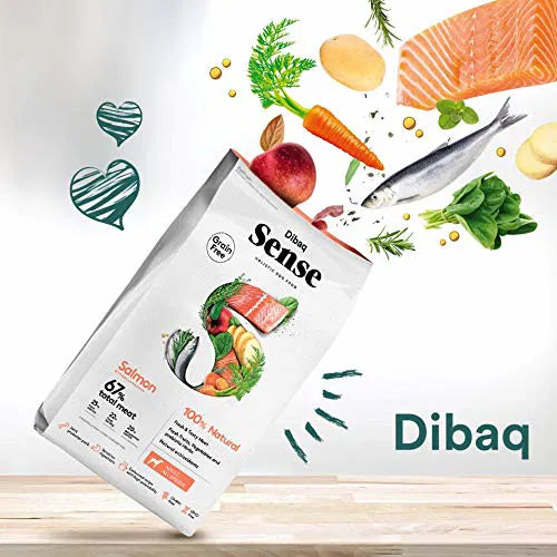 Dog food with Dibaq grain free, balanced diet.