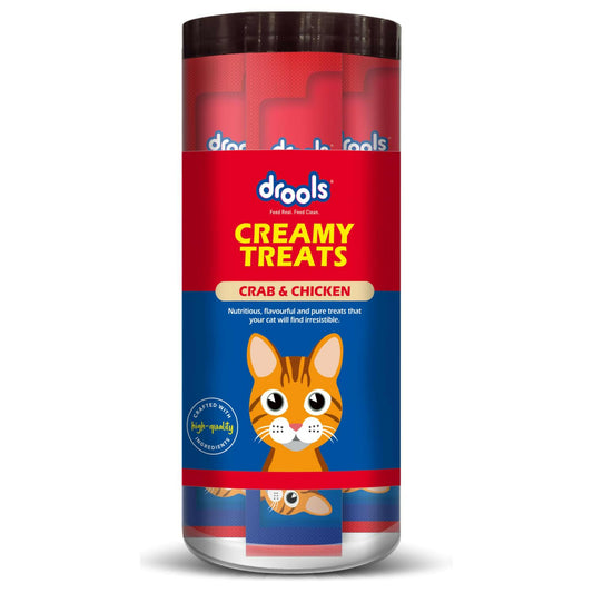 Drools Crab & Chicken Creamy Cat Treats.
