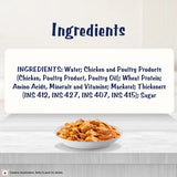 Ingredients list for a product with a bowl of food on a white background