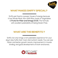 Feeding guide image, showing recommended portions of Sniffy food.

