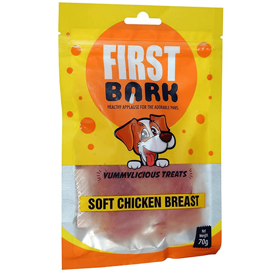 First Bark Soft Chicken Breast Dog Treat, 70g.