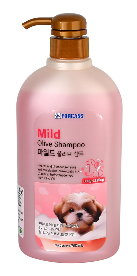 Forcans Mild Olive Shampoo for Puppies & Kitten, 750 ml.