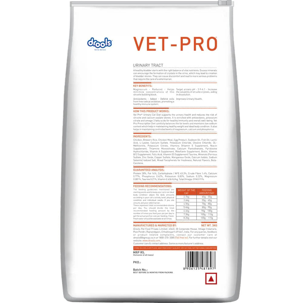 Drools Vet Pro Urinary Tract Dry Cat Food.
