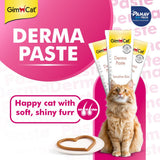 GimCat Derma Paste packaging with a cat on a pink background