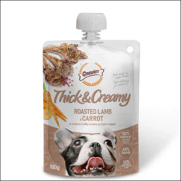 Gnawlers Thick & Creamy Dog Treats Roasted Lamb & Carrot.