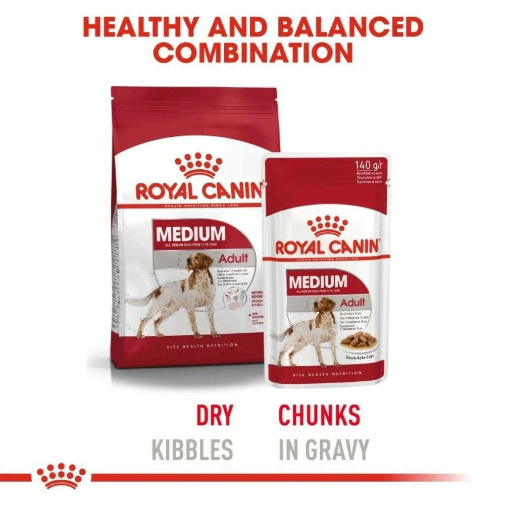 Royal Canin Medium Adult Wet Dog Food.