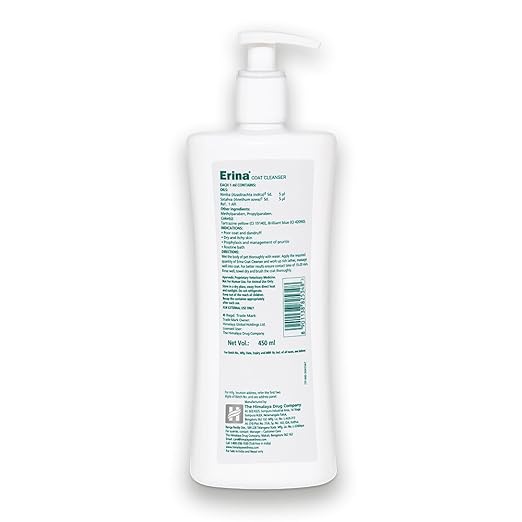 Erina coat cleanser bottle on a white background