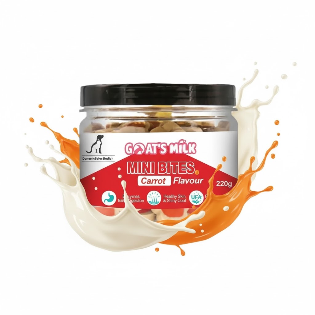 DynamicSales Hypoallergenic Dog Treats – Healthy Skin & Coat Mini Bites | Carrot Flavour | Soft, Nutritious & Tasty