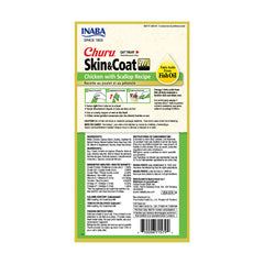 INABA Churu Skin & Coat cat treat package on a white background