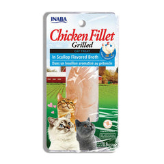 INABA Churu Chicken Fillet Chicken In Scallop Broth Cat Treats USA554A, 25 g (Pack of 1).