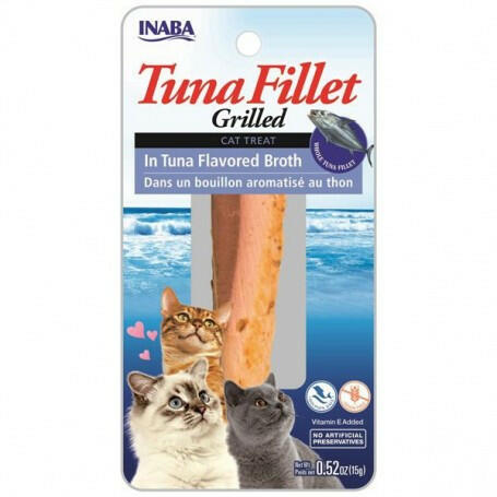 INABA Churu Tuna Fillet Tuna Broth Cat Treats USA501A, 15 g (Pack of 1).