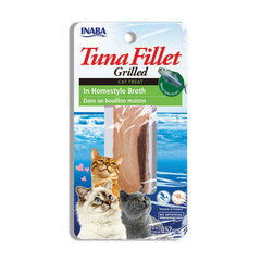 INABA Churu Tuna Fillet Tuna Home Style Broth Cat Treats USA503A, 15 g (Pack of 1).