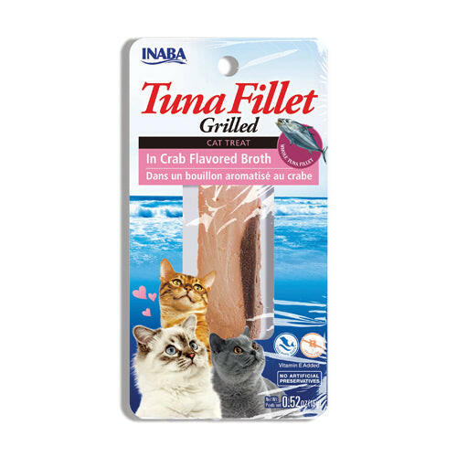 INABA Churu Tuna in Crab Tuna Broth Cat Treats USA504A, 15 g (Pack of 1).