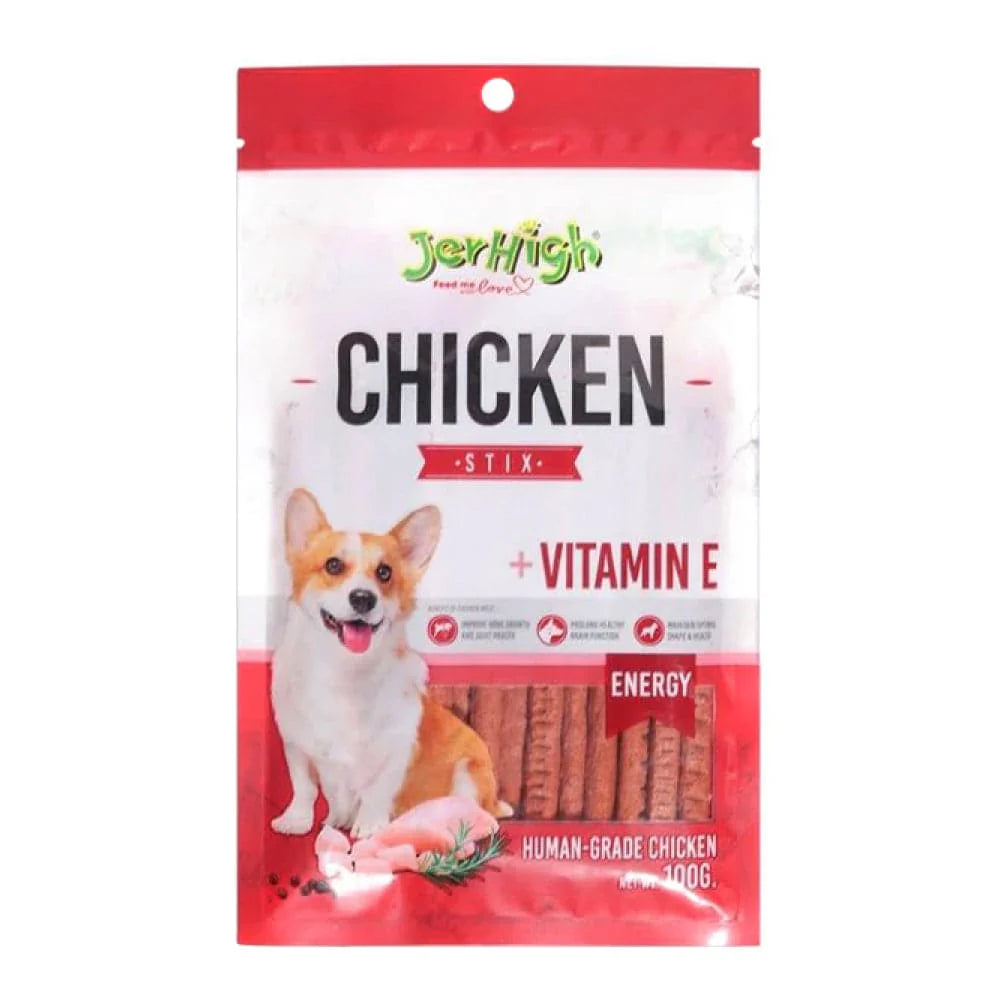 Jerhigh Chicken Stix Dog Treats - 100g.