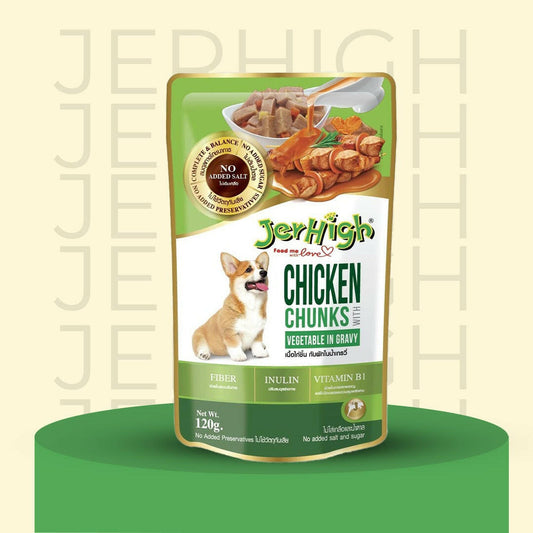 JerHigh Vegetable and Chicken Wet Dog Food 120g