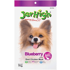 Jerhigh Blueberry Chicken Dog Treat - 70g.