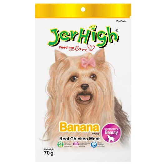 Jerhigh Chicken Banana Dog Treat - 70g.