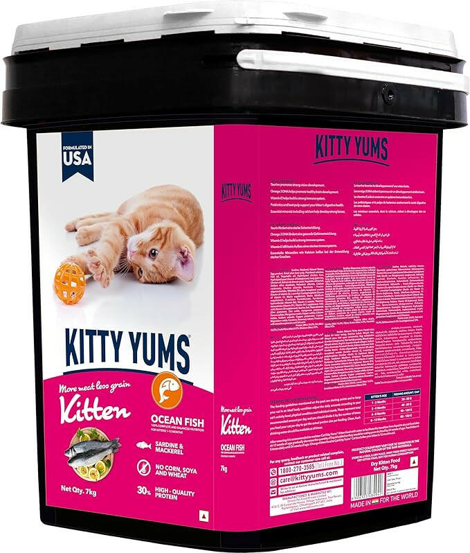 Kitty Yums Kitten Ocean Fish Food.
