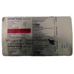 Package of Kiwof Plus medication with text and branding on a white background