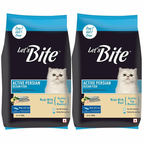 Let's Bite Active Persian Dry Adult Cat Food.