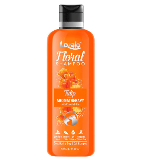 Lozalo Floral Pet Shampoo Tulip Fragrance - Cats & Dogs, 250ml.