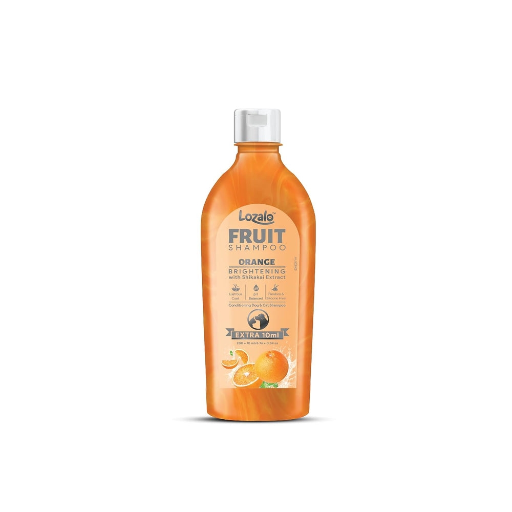 Lozalo Orange Shampoo, gentle conditioning for dogs and cats.