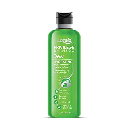 Lozalo Privilege Dew Hydrating Dog & Cat Shampoo with Conditioner — Moisturizing & Gentle Formula.