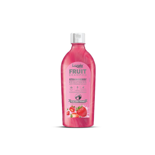 Lozalo Strawberry Shampoo, gentle conditioning for dogs and cats.