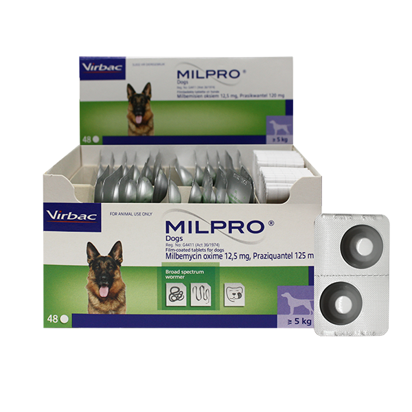 Virbac Milpro Dewormer for Dogs (above 5kg) 2x2 Tablets - Dspetstore.com