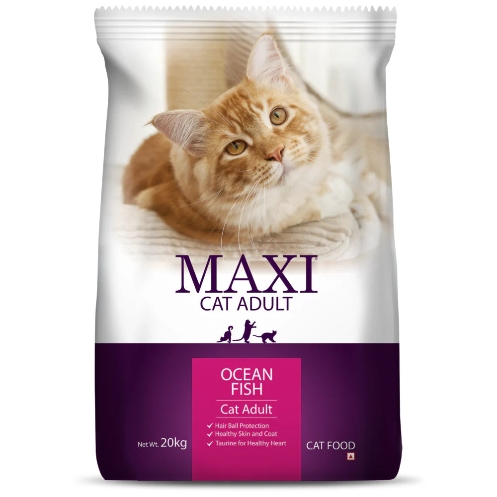 Maxi Adult Ocean Fish Dry Cat Food.
