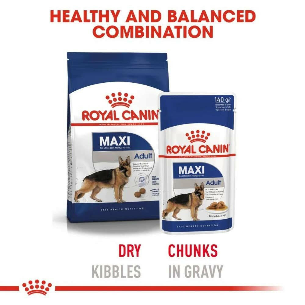 Royal Canin Maxi Adult Dog Wet Food.