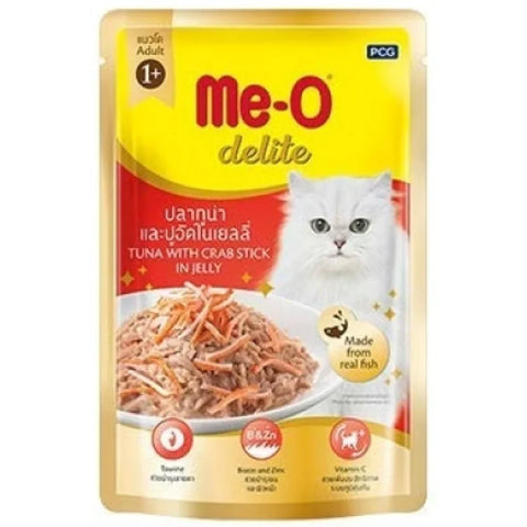 MeO Delite Cat Food Tuna with Crab Sticks in Jelly.