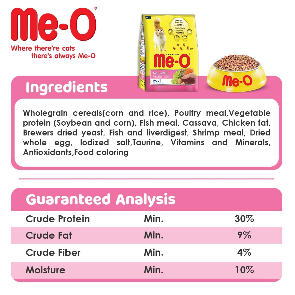 MeO Gourmet Adult Cat Food.