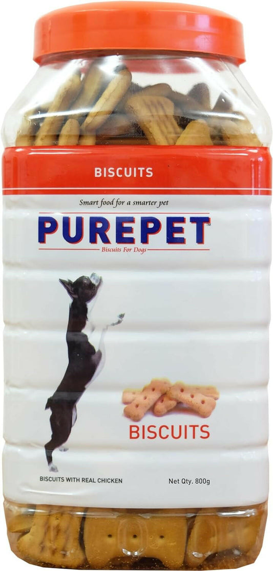 PUREPET Dog Biscuit Treats – Real Chicken Flavour for All Life Stages.