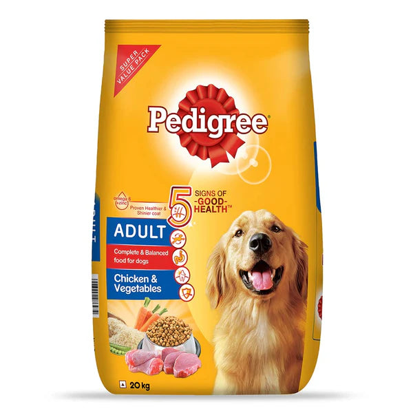 Pedigree Adult Chicken & Vegetables Dry Dog Food.