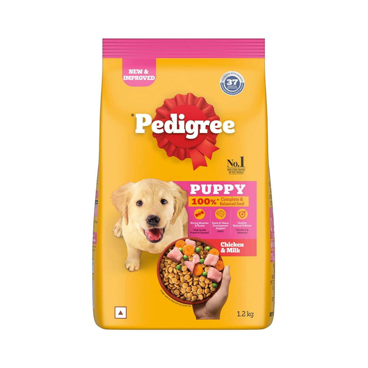 Pedigree Chicken and Milk Puppy Dog Dry Food.