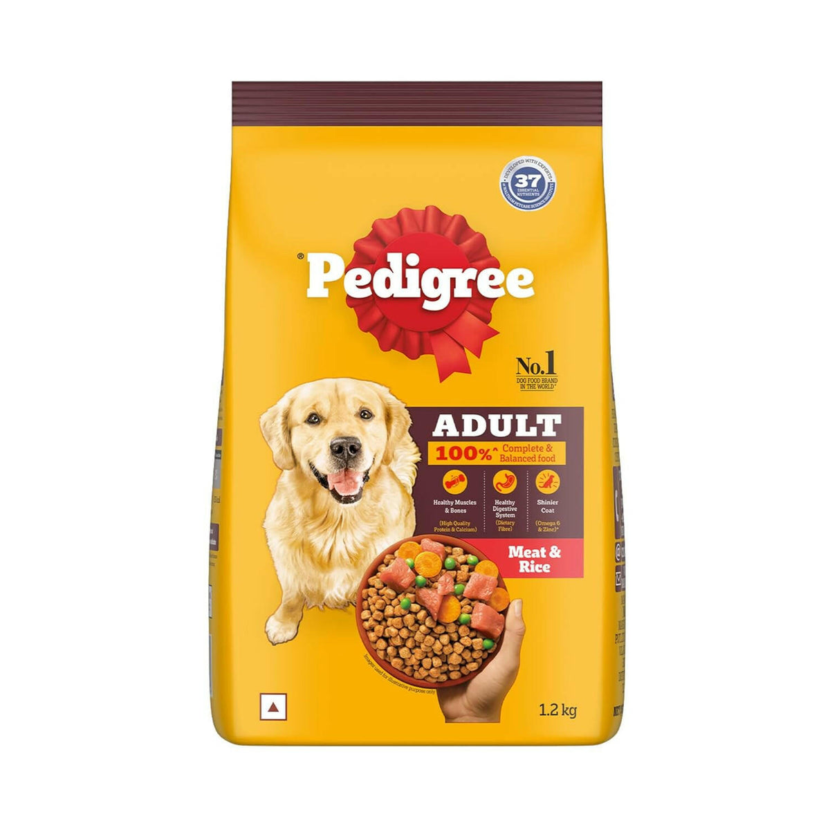 Pedigree meat and rice dry food for adults