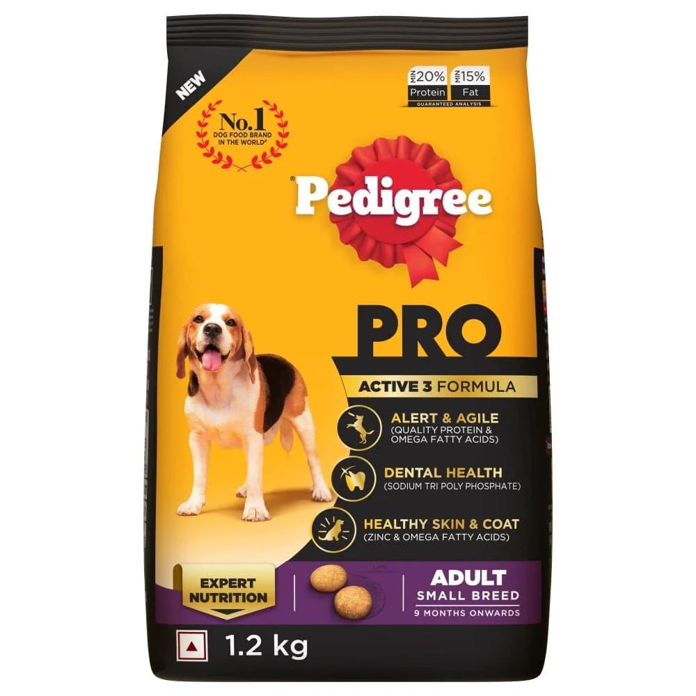 Pedigree PRO Adult Small Breed Dog Food.