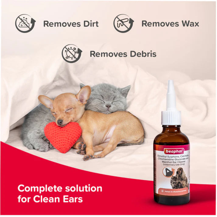 Beaphar Ear Cleaner for Dogs and Cats.