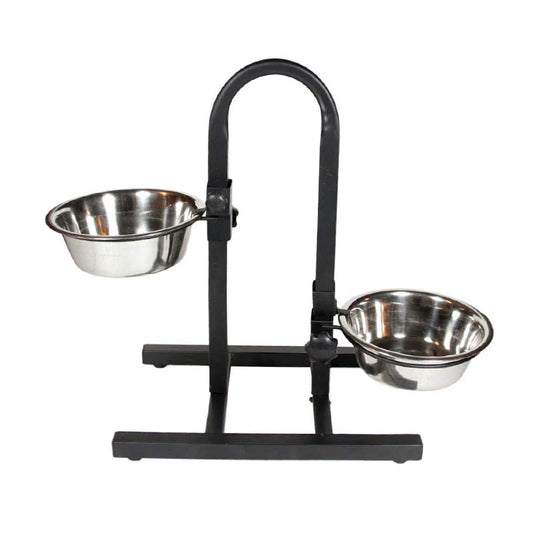 Petspot Adjustable U Shape Stand Dog Bowl, 2 qt.