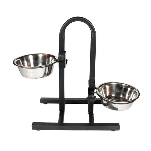 Petspot Adjustable U Shape Stand Dog Bowl, 2 qt.