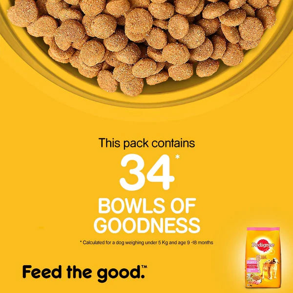 Pedigree Puppy Dry Dog Food Chicken & Milk.