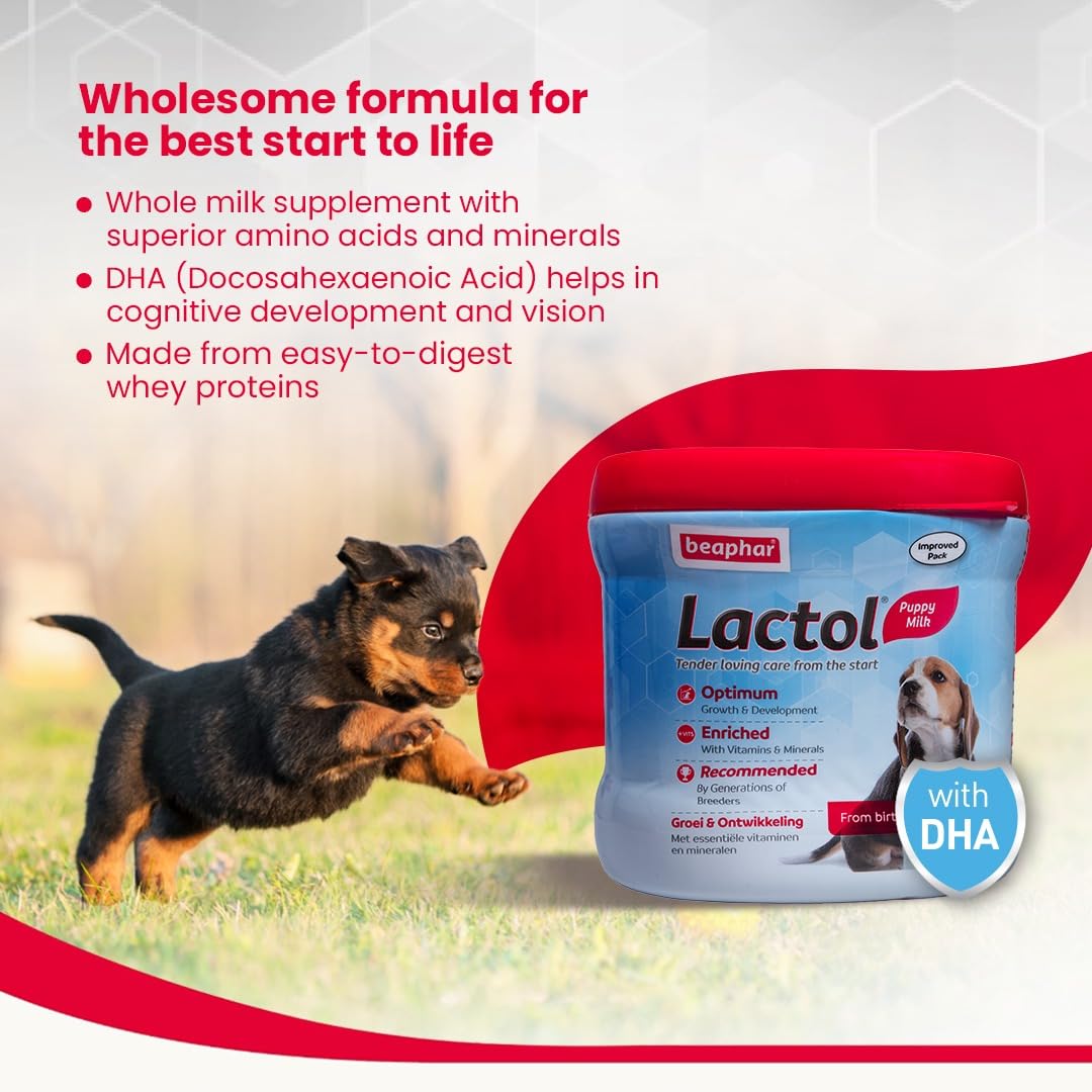 Beaphar Lactol Puppy Milk Replacement Powder.