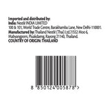 Bar code and text on a white background indicating import and distribution details.