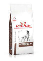 Royal Canin Veterinary Gastrointestinal dog food packaging on a white background