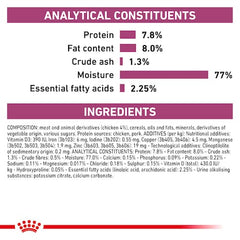Nutritional label with protein, fat content, and other components on a white background