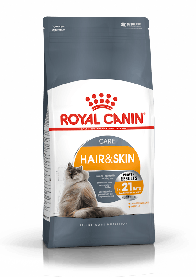 Royal Canin Hair and Skin Care Adult Dry Cat Food.