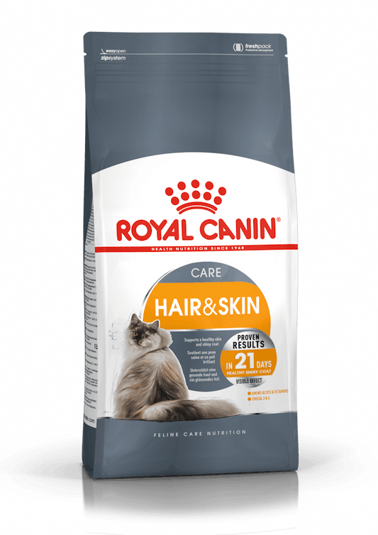 Royal Canin Hair and Skin Care Adult Dry Cat Food.